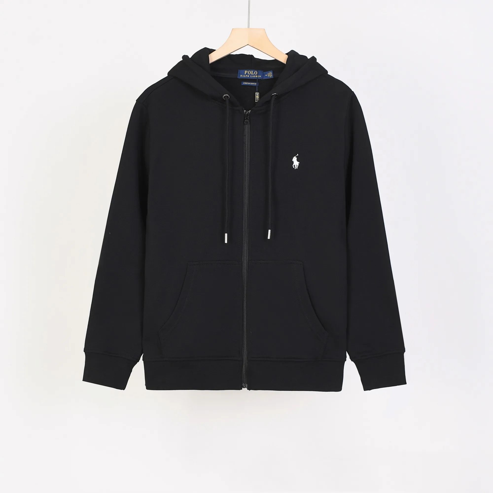 P296 #ralphlaurenpony hooded zipper sweatshirt jacket Color: black gray royal blue Size: M-XXL Fabric: 460g cotton terry